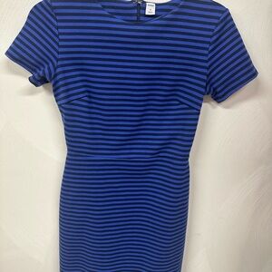 Old Navy Navy and Black Striped Mini Dress